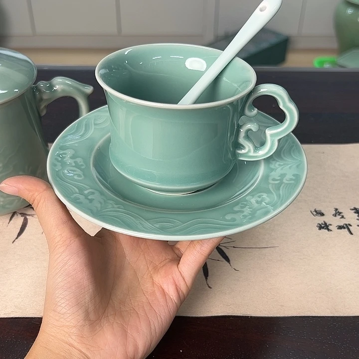 龙泉云间青瓷小米茶器