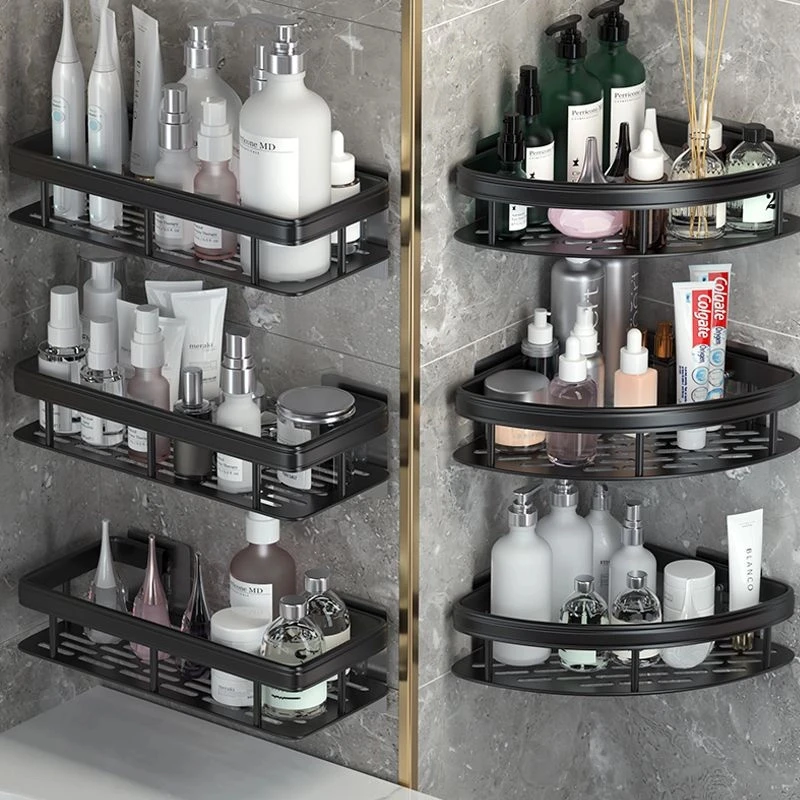 高品质免打孔卫生间浴室三角置物架壁挂洗手间洗漱台墙上收纳挂架