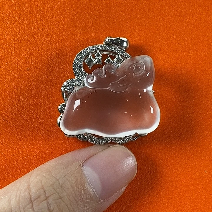 石英质玉银S925镶嵌颈饰