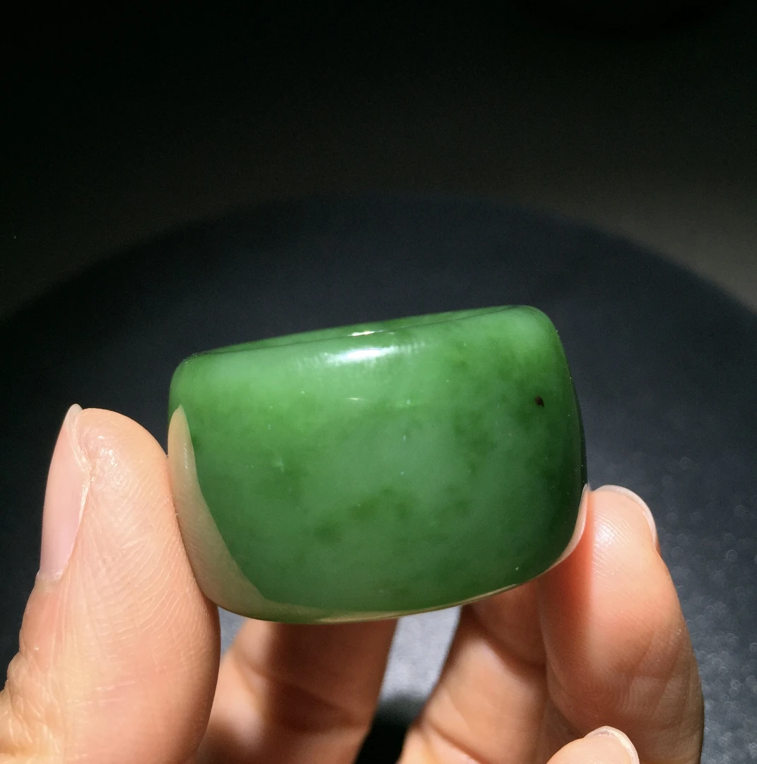 和田碧玉扳指 圈口22mm