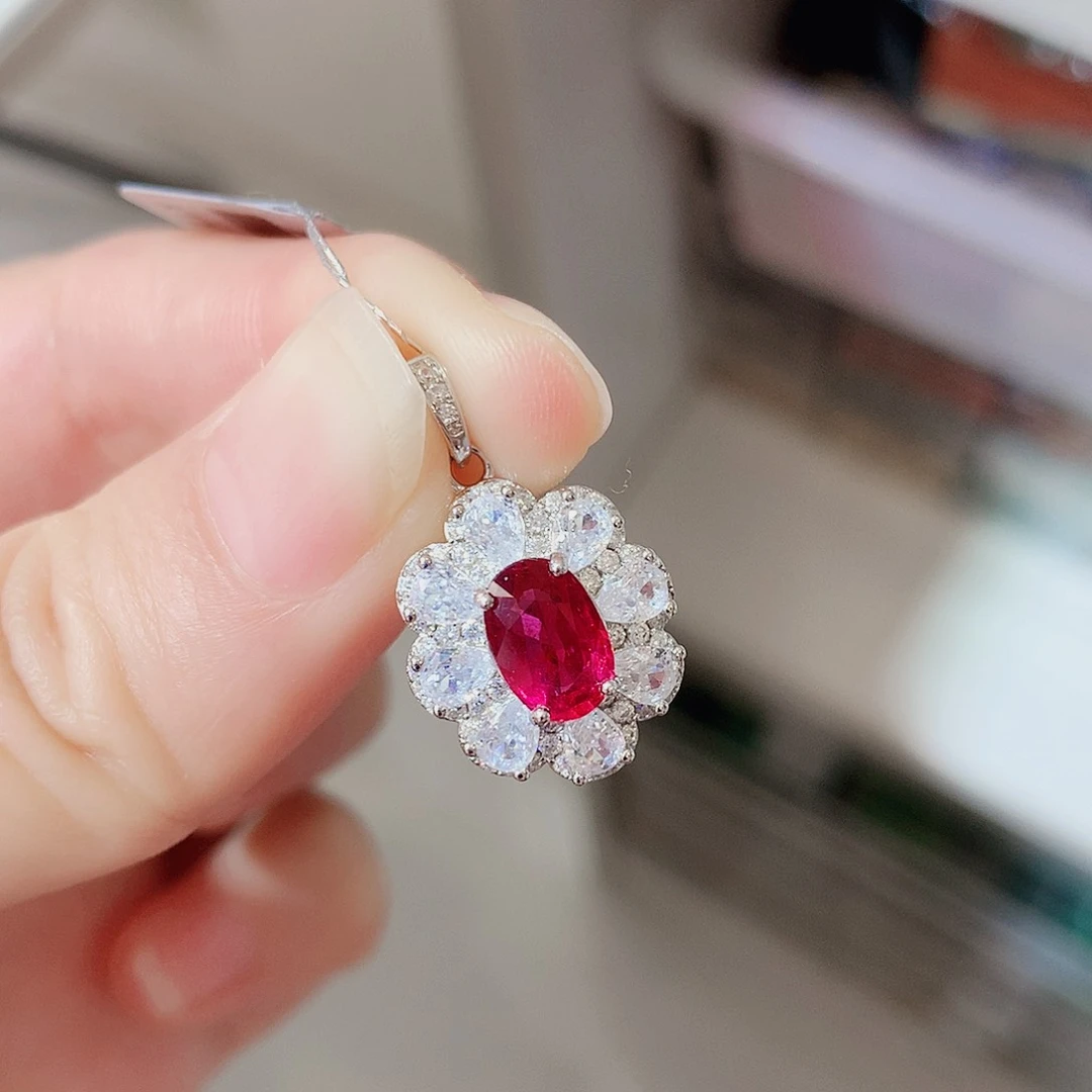 碧玺颈饰银S925镶嵌吊坠超美