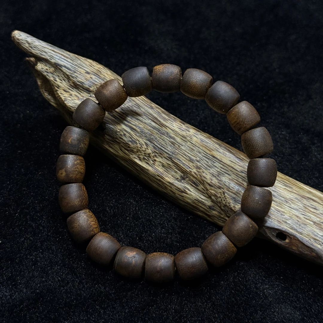 沉香精品【10mm鼓珠收藏级】天然沉香手串高克重送礼佳品佛珠文玩