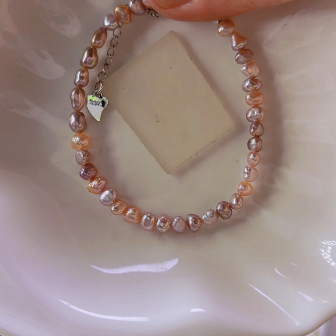 淡水珍珠手绳合金