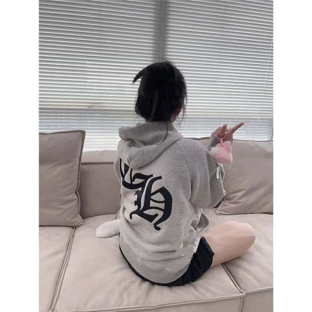 徐秋阳   连帽十字架卫衣  秋季新款百搭时尚休闲显瘦卫衣2778-5