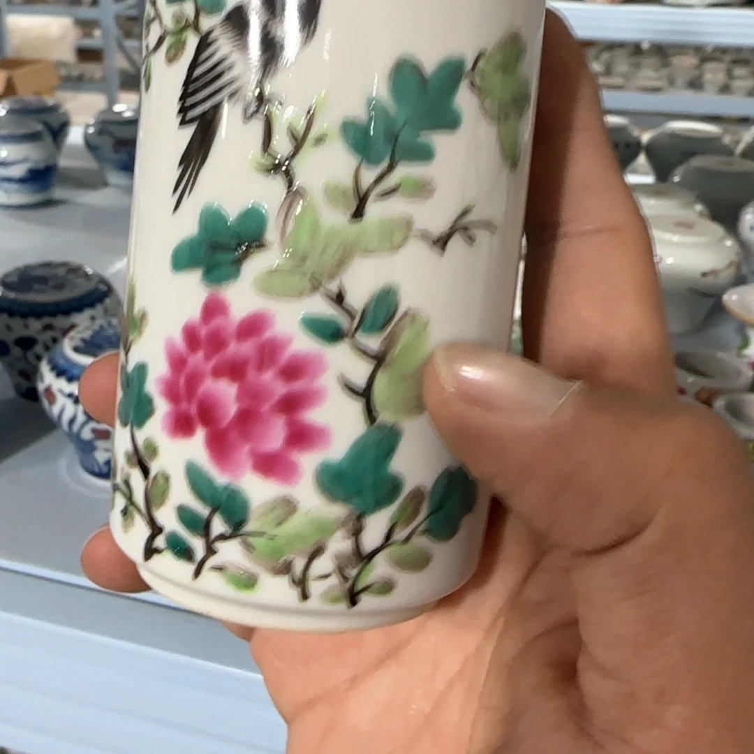 瓷片摆件手绘瓷器年底处理