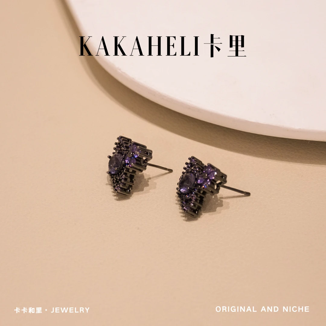 铜合金合成锆石耳饰 甜辣少女轻奢小众耳饰 ES-268