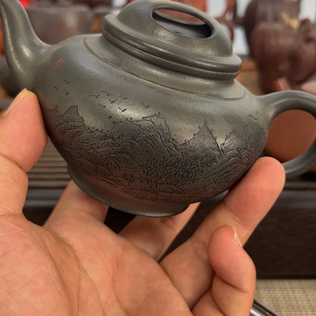 茶壶紫砂寒*手工制作