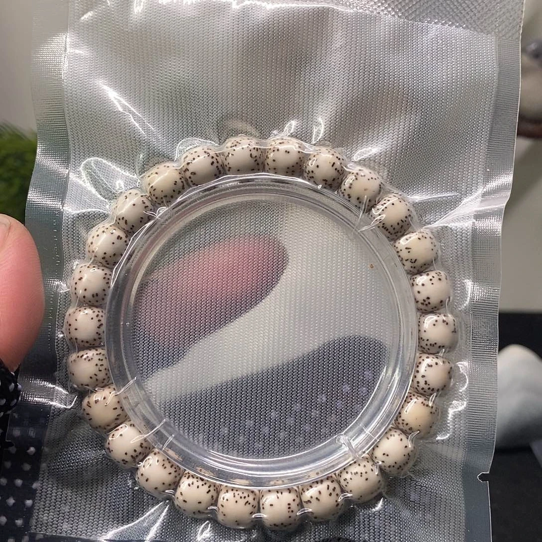 星月菩提吊坠原白侧留白9*8单