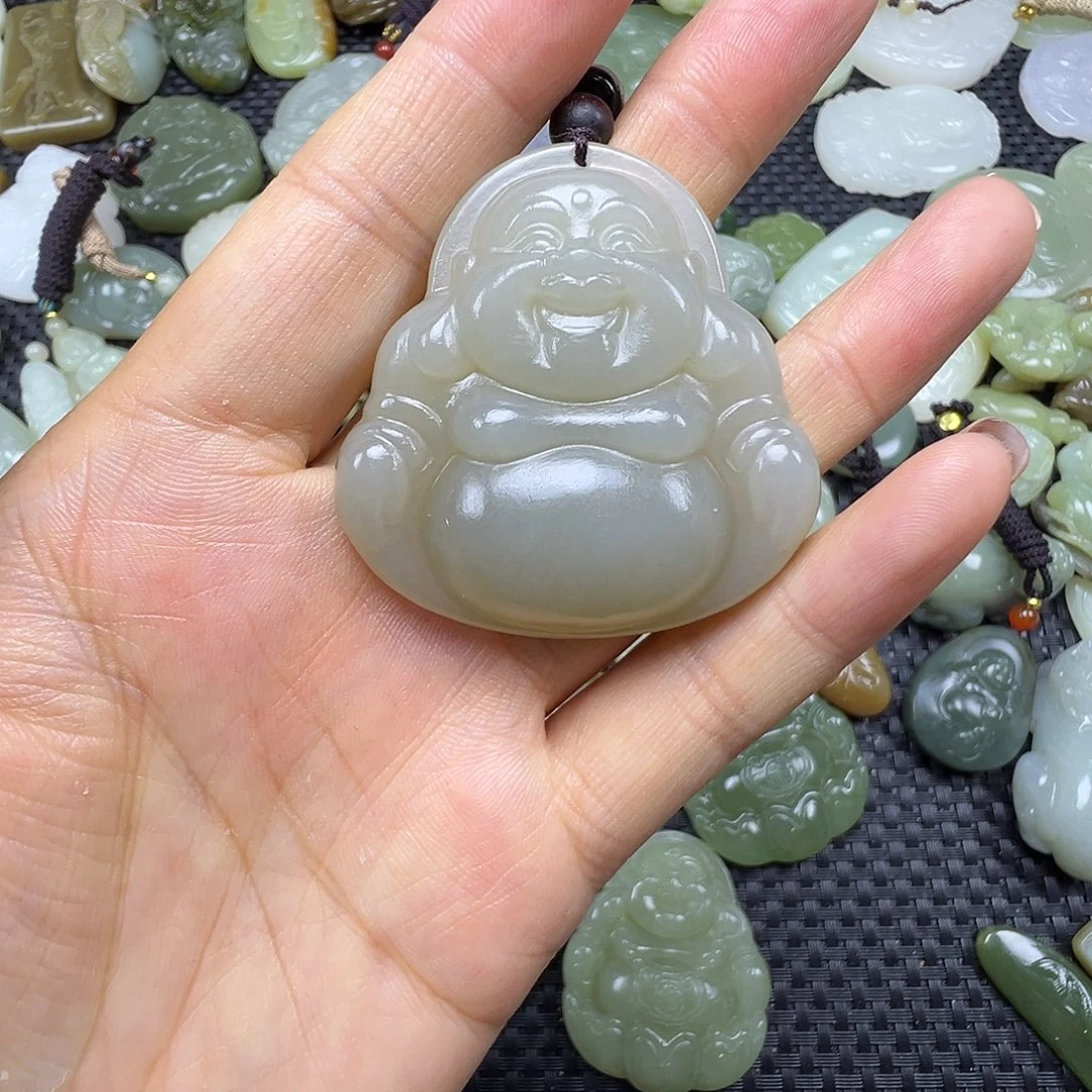 和田玉未镶嵌吊坠(赠链)卡48