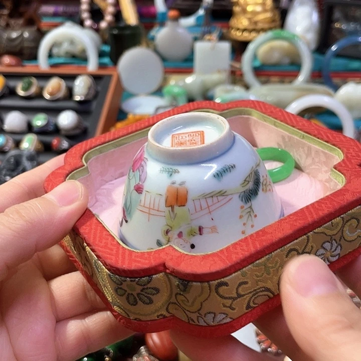 星***语青花彩绘小主人杯