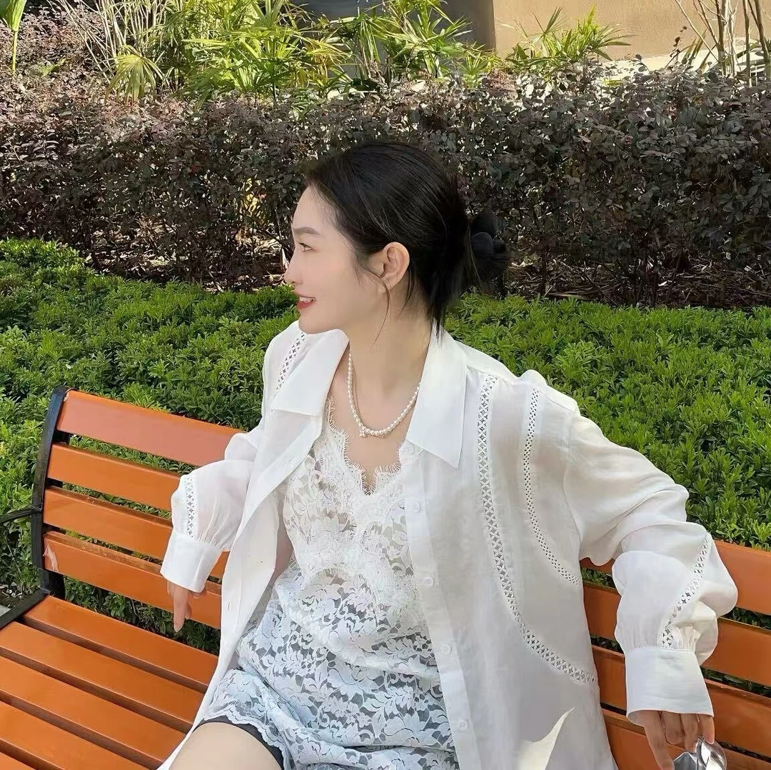 俪妍LIVELY•YAN2025夏季新品白色衬衣衬衫LY37894-61