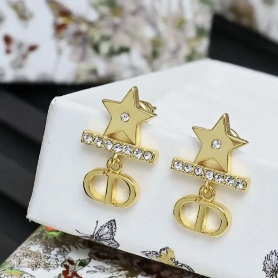 铜合金耳饰 【圣诞字母星星】高级气质优雅高贵大气