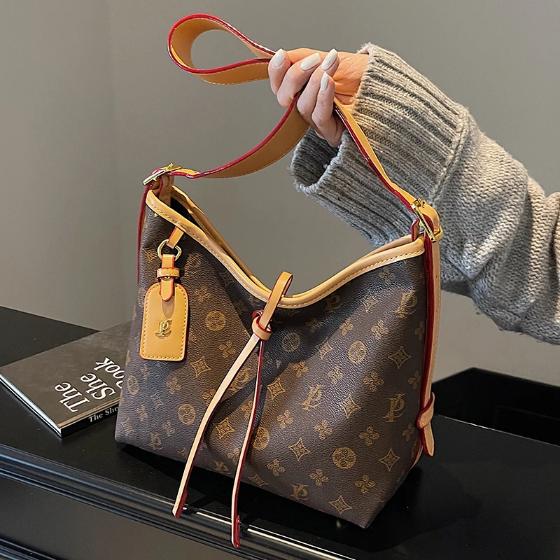 高级感通勤托特包包女式新款时尚百搭复古今年流行的单肩斜挎包女