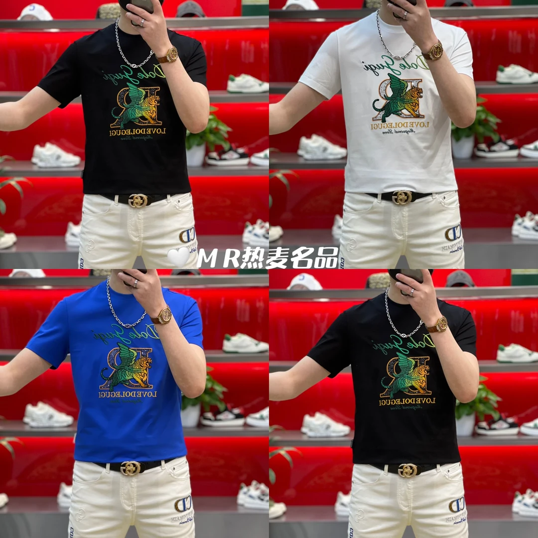【热麦甄选】春夏T恤字母刺绣飞虎25款 男士修身高端定制短袖T恤