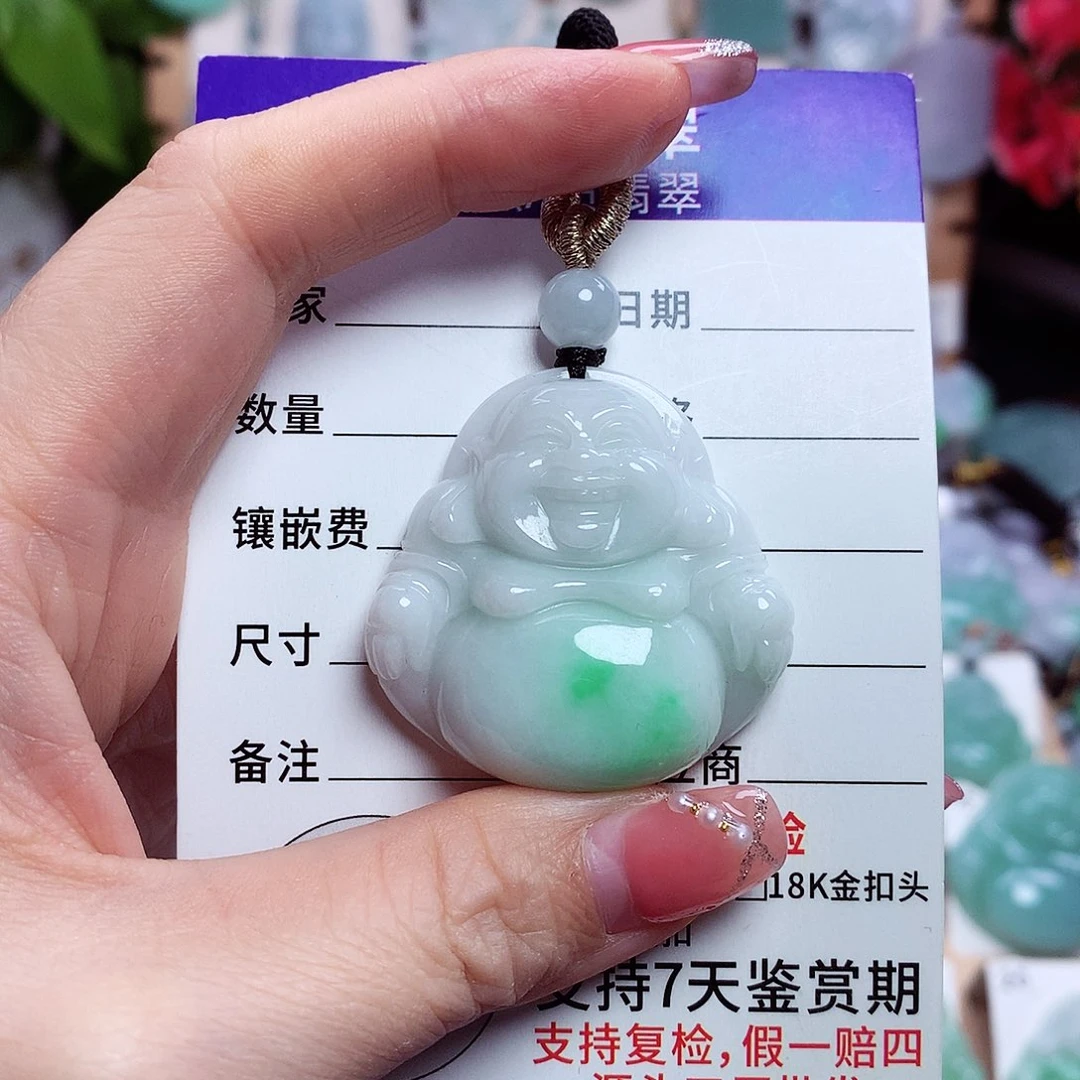 翡翠未镶嵌颈饰佛公51