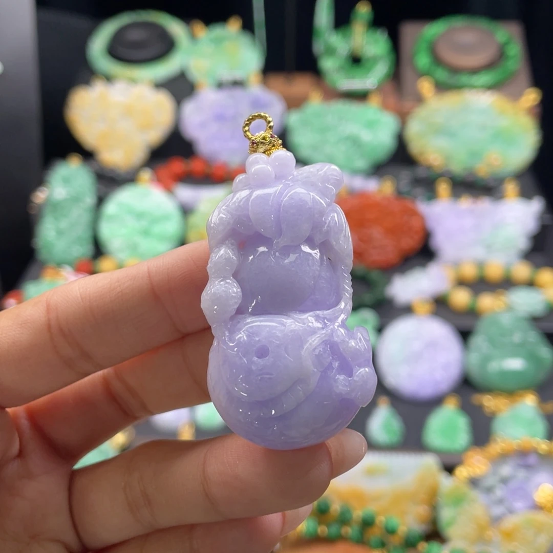 翡翠未镶嵌颈饰代编织