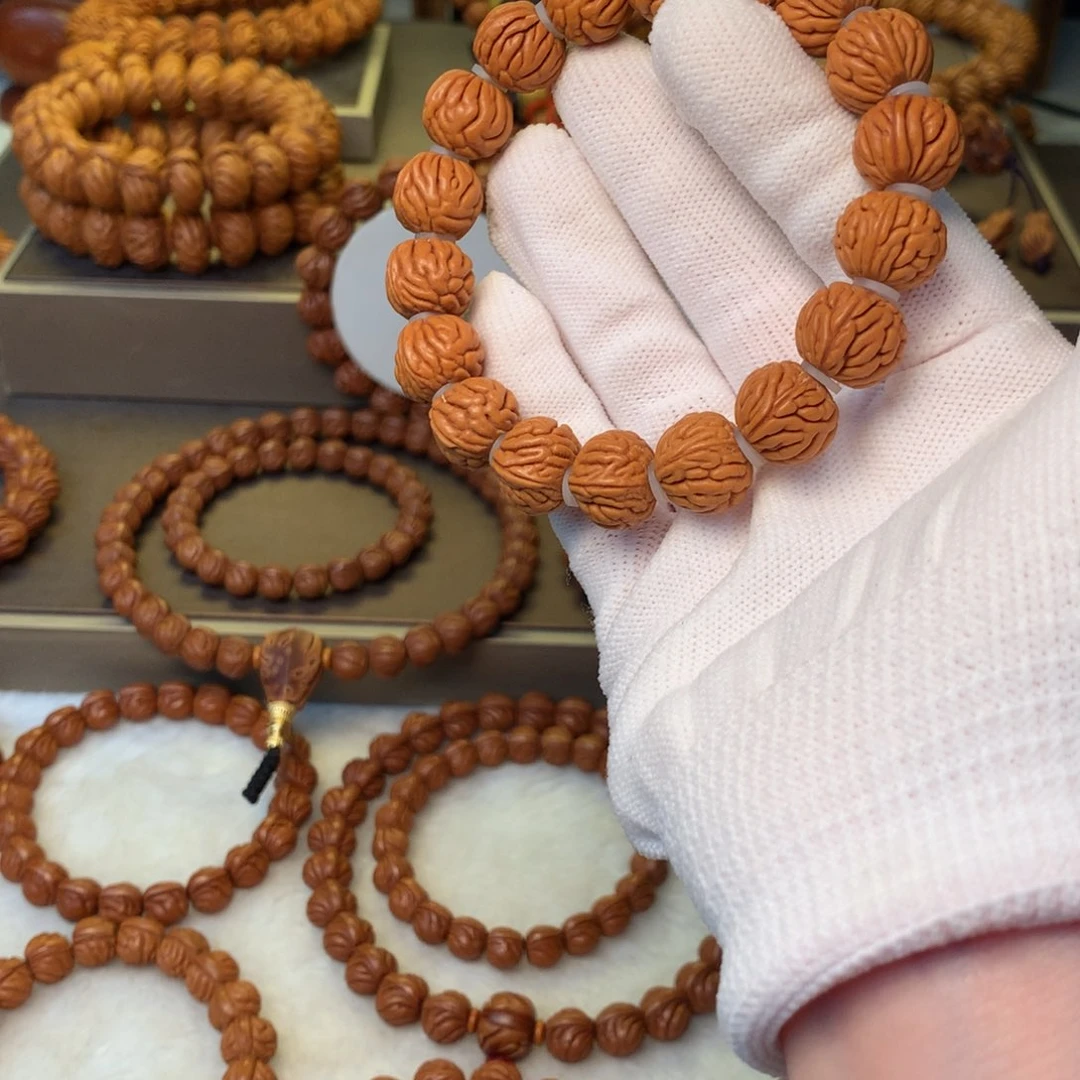 桃核手串秦岭龙纹