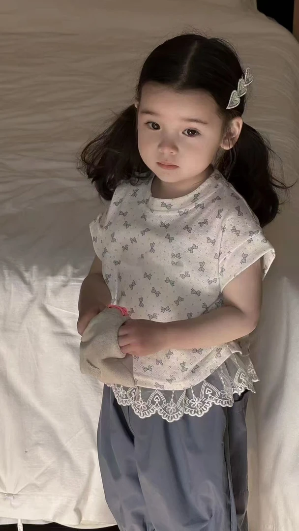 【新疆包邮】夏季新款蝴蝶结坎肩袖两件套T354