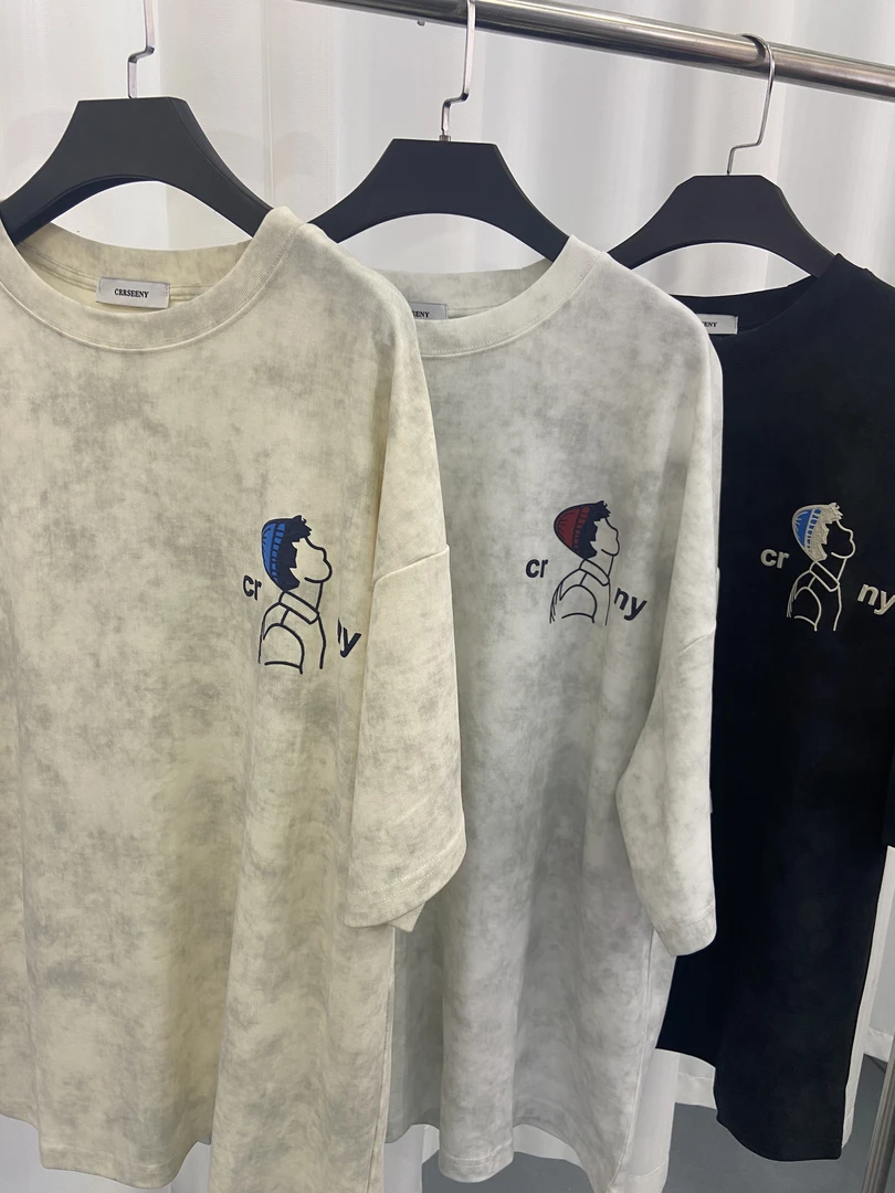 夏季潮牌款短袖免烫T恤印花上衣卡通