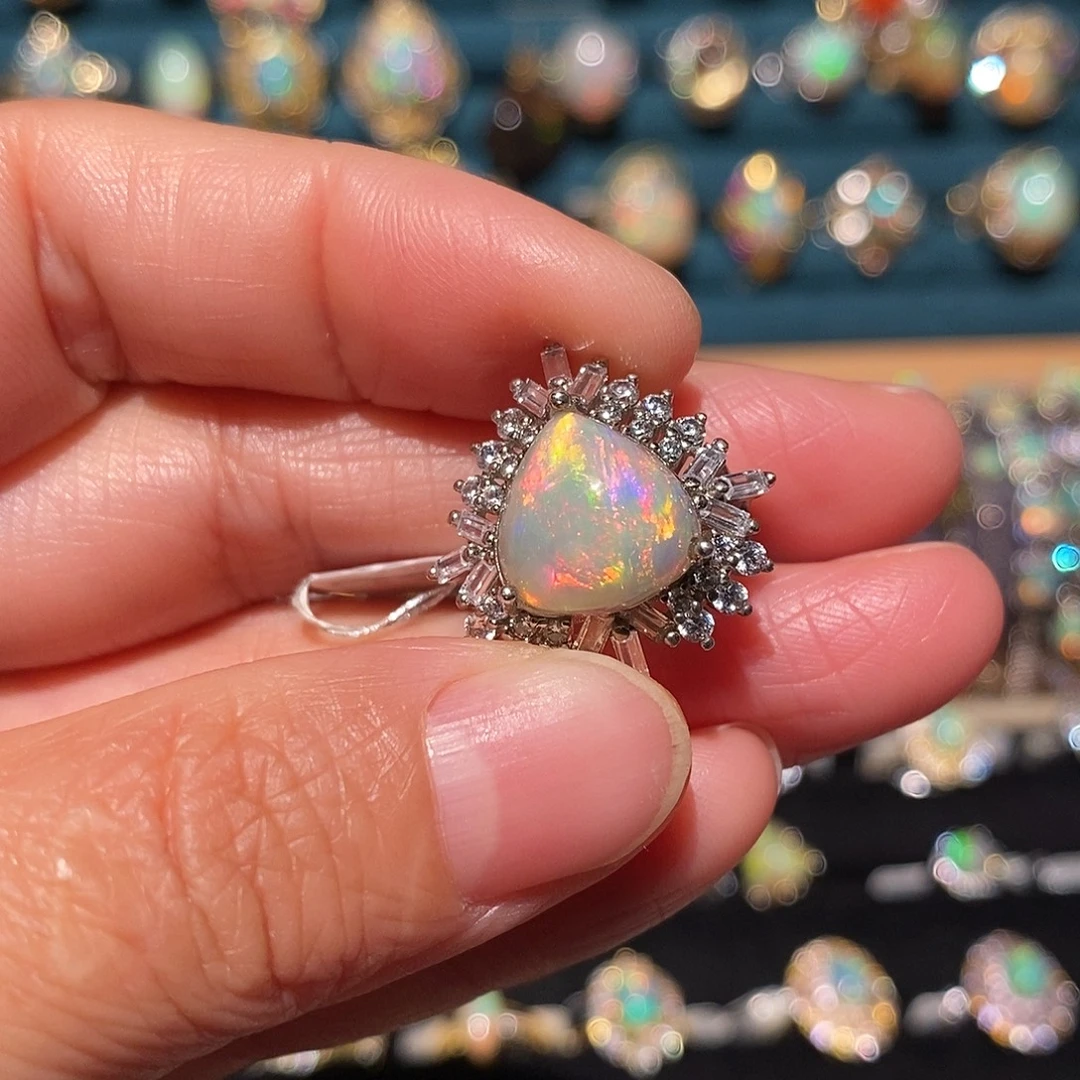 欧泊银S925镶嵌戒指