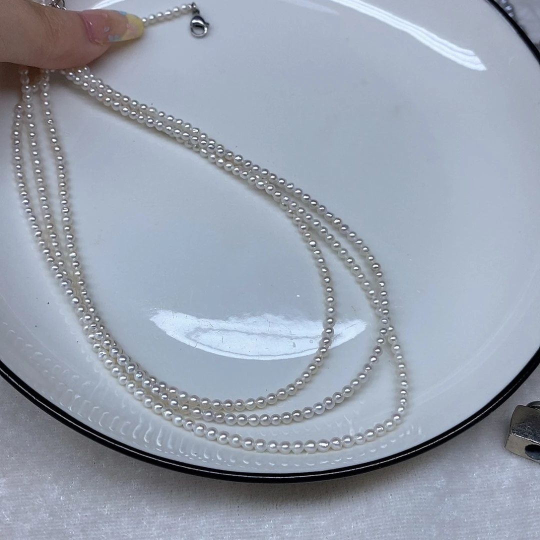 淡水珍珠未镶嵌颈饰发3条