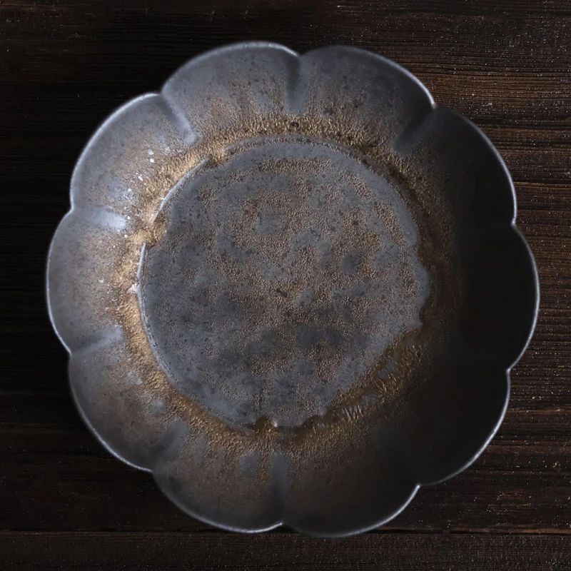 梅落壶承-直径14CM 茶道零配（Q2312）