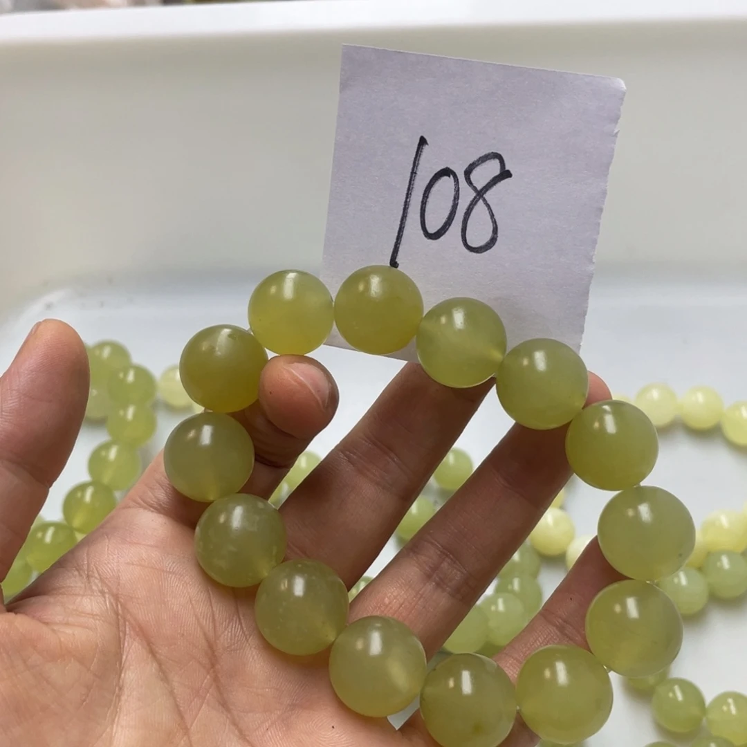 未镶嵌蛇纹石玉手链