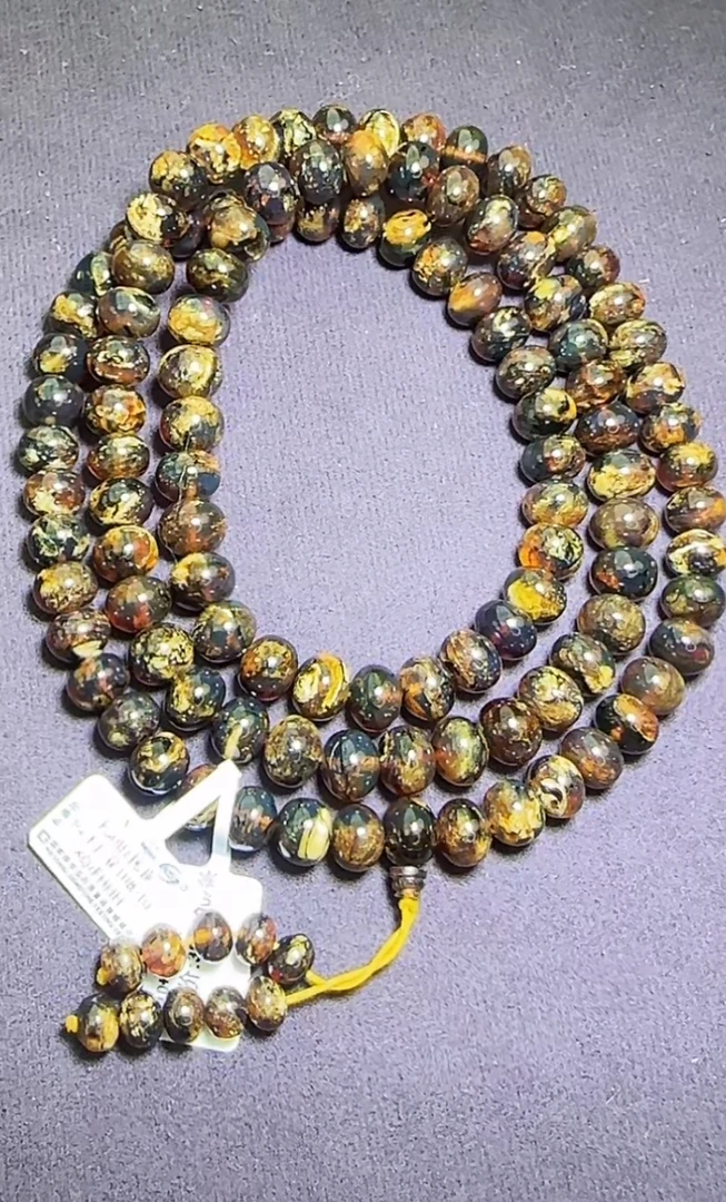 【齐福珠宝】FS001-02/10mm定制馆藏级翳王干白佛珠（多样性发其一)