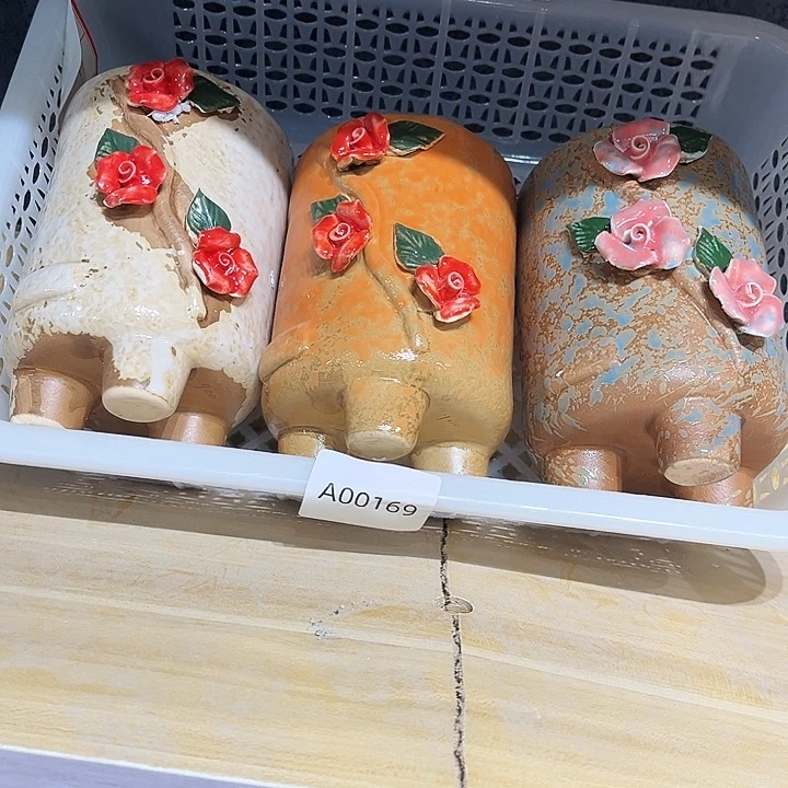 瓷片花盆多肉植物艺术品