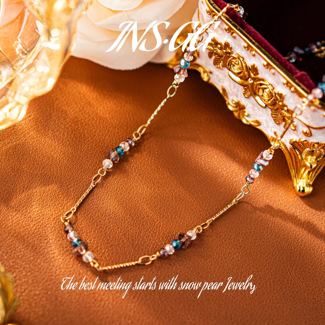 铜合金仿水晶项链 【INS · GG】晶♠ 天空之城  DA2442 项链·中长