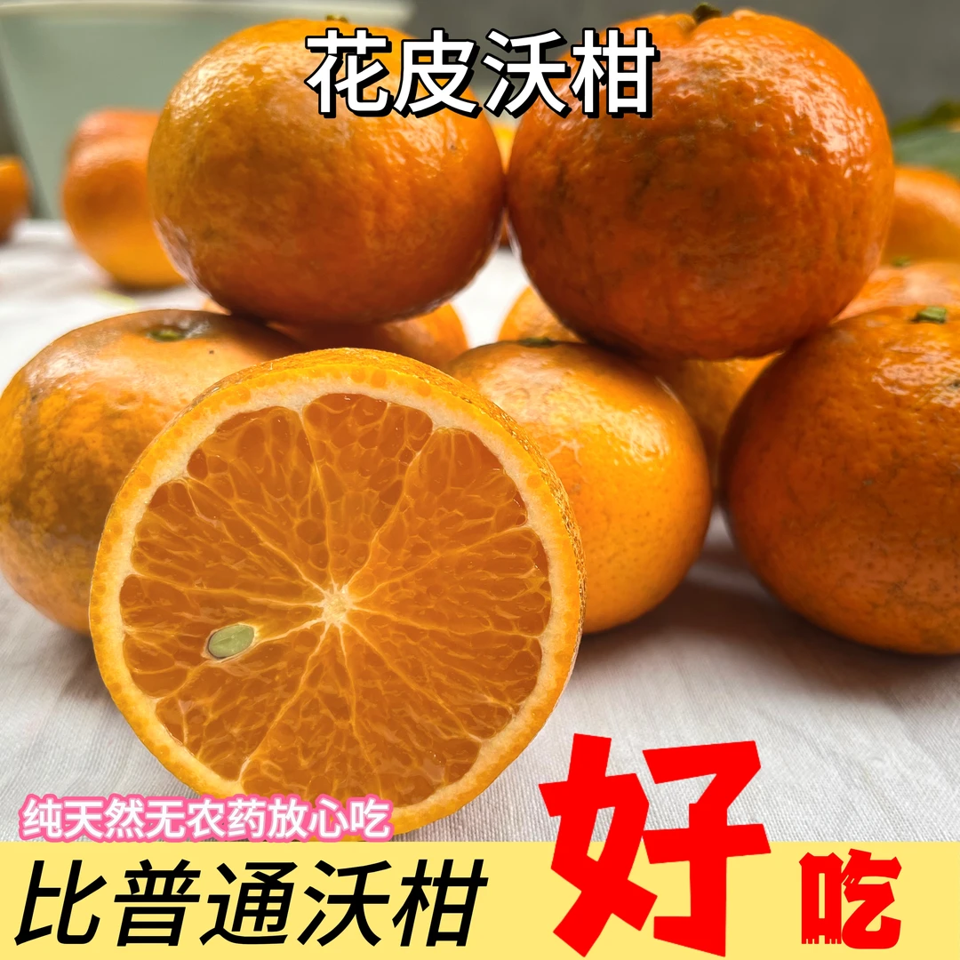 正宗高良沃柑花皮果当季新鲜水果爆甜
