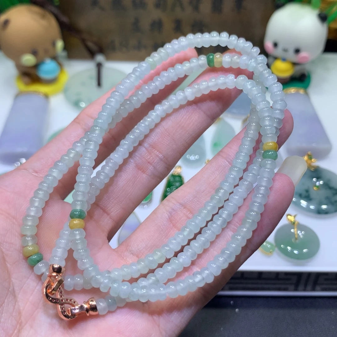 翡翠未镶嵌项链654