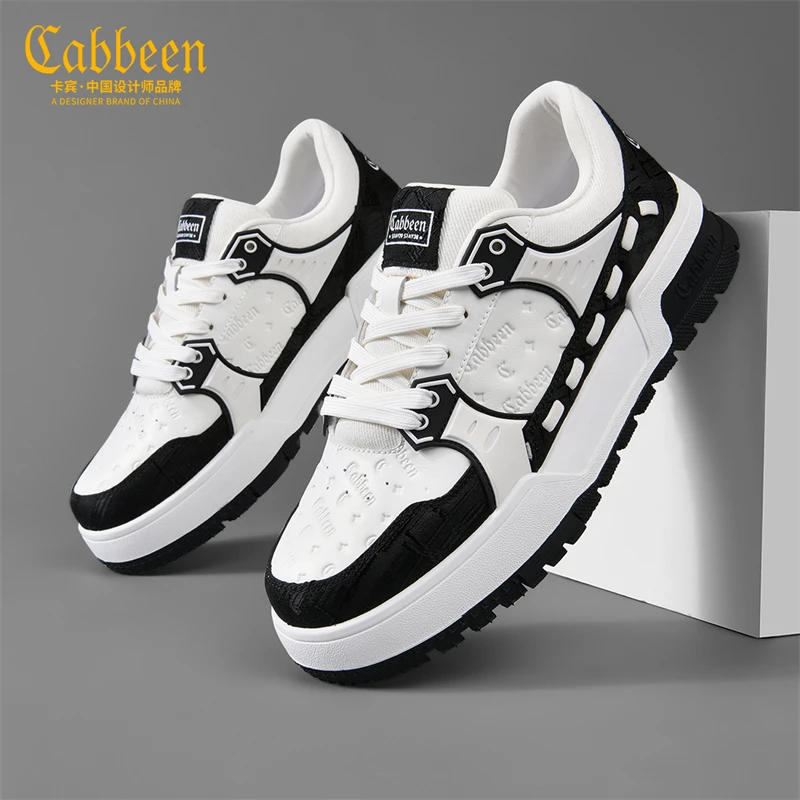 Cabbeen/卡宾时尚经典款复古潮流百搭小众轻便透气中帮板鞋男鞋