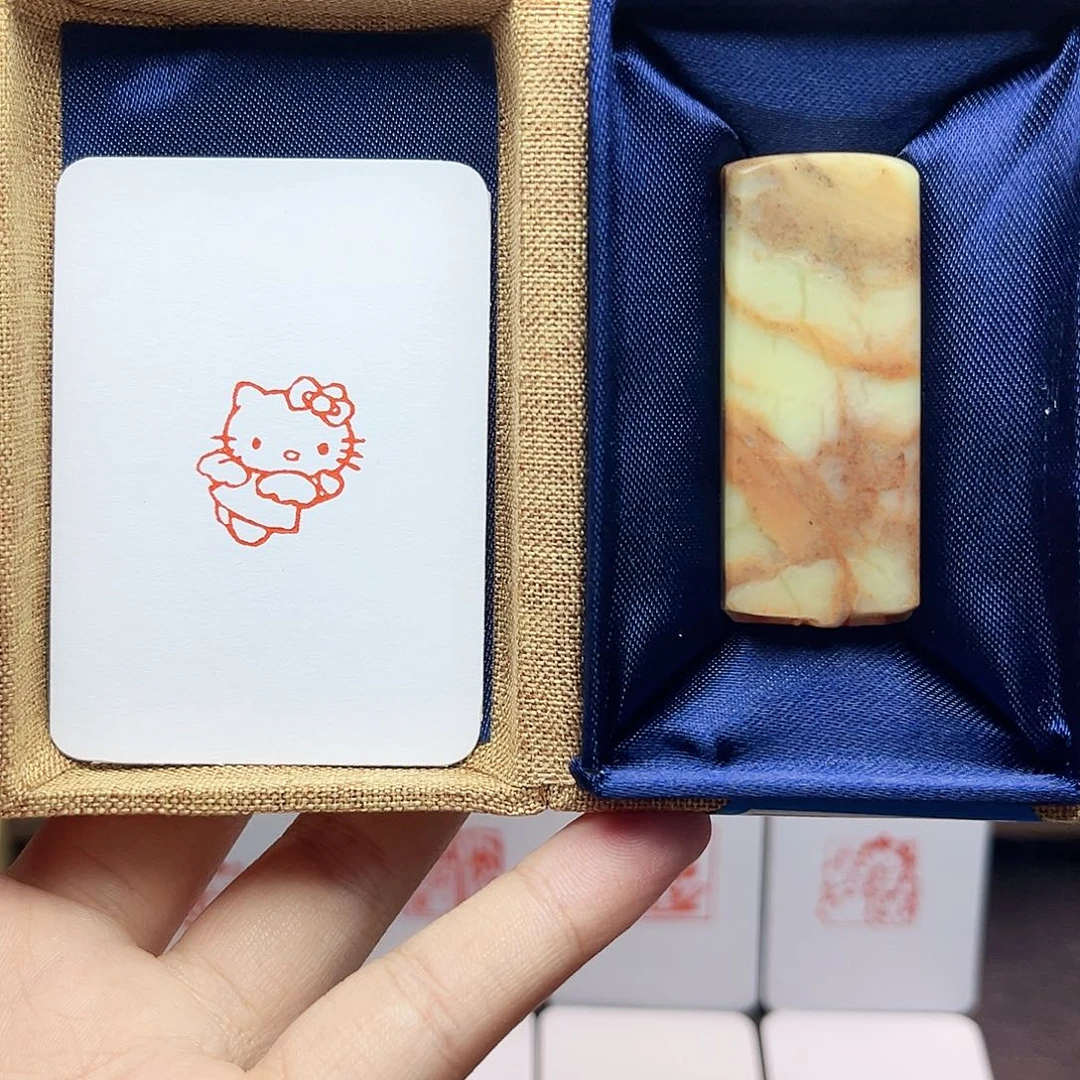 寿山石印石2.0 Kitty猫 手工篆刻