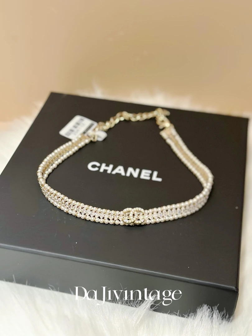 99新 Chanel/香奈儿 大吉中古2/Chanel香奈儿双C珍珠项链