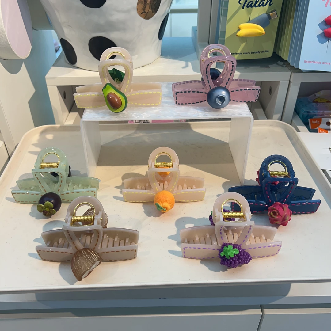 Y041领结水果发夹10cm