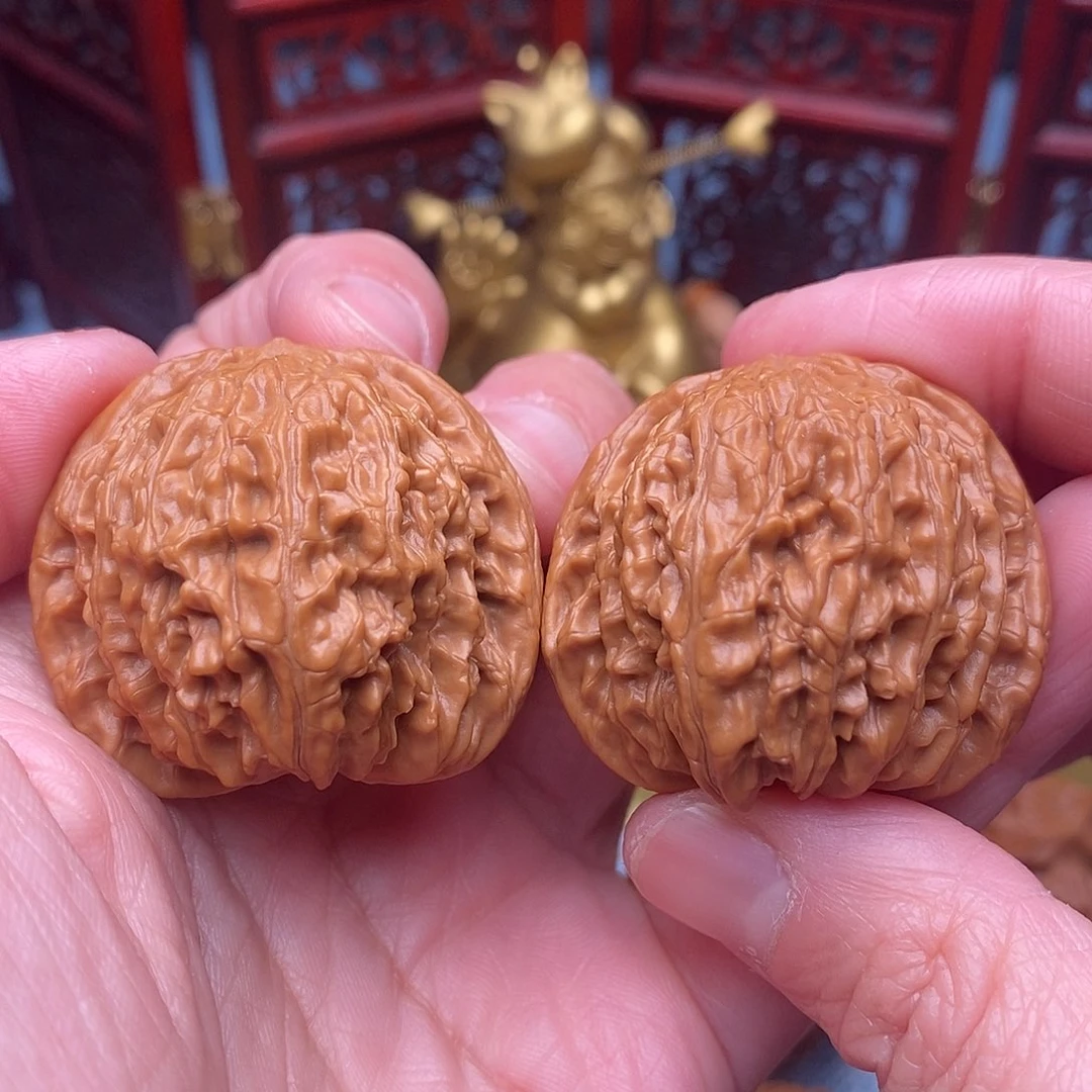 把件文玩核桃全品山地正磨破37尺