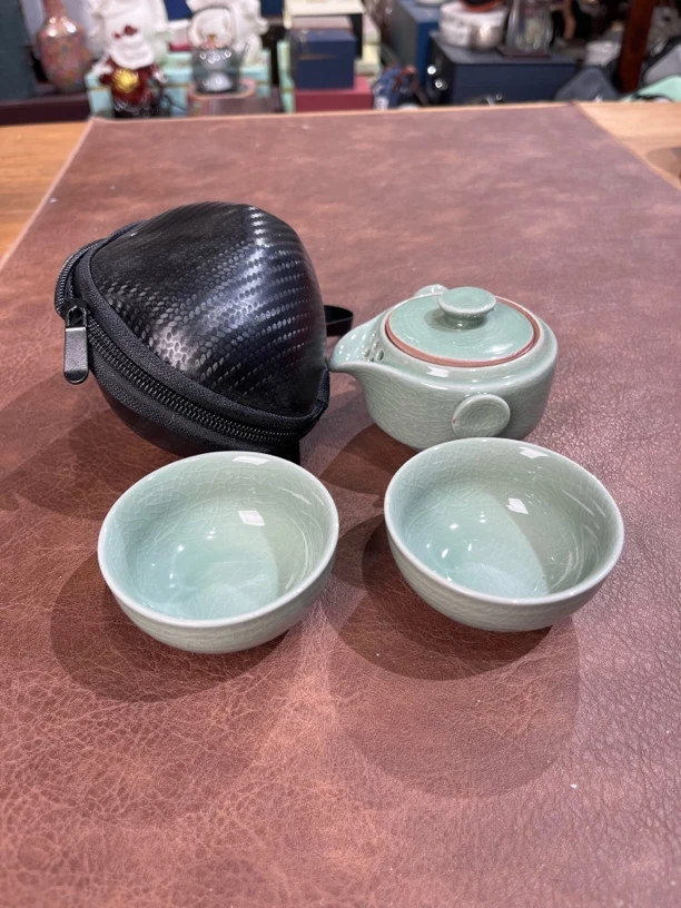 534天青一壶二杯旅行茶具