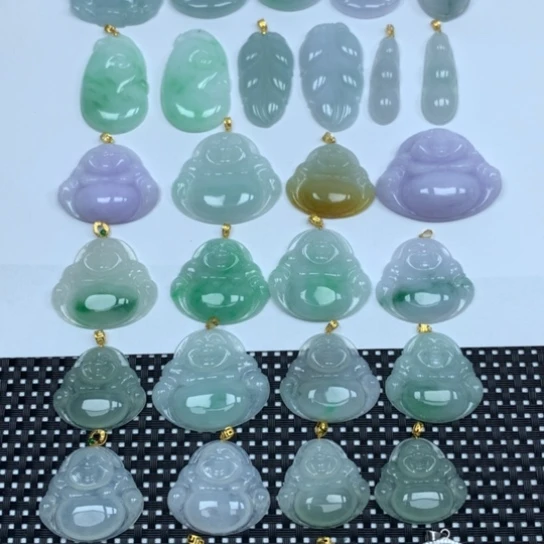 翡翠未镶嵌颈饰天然