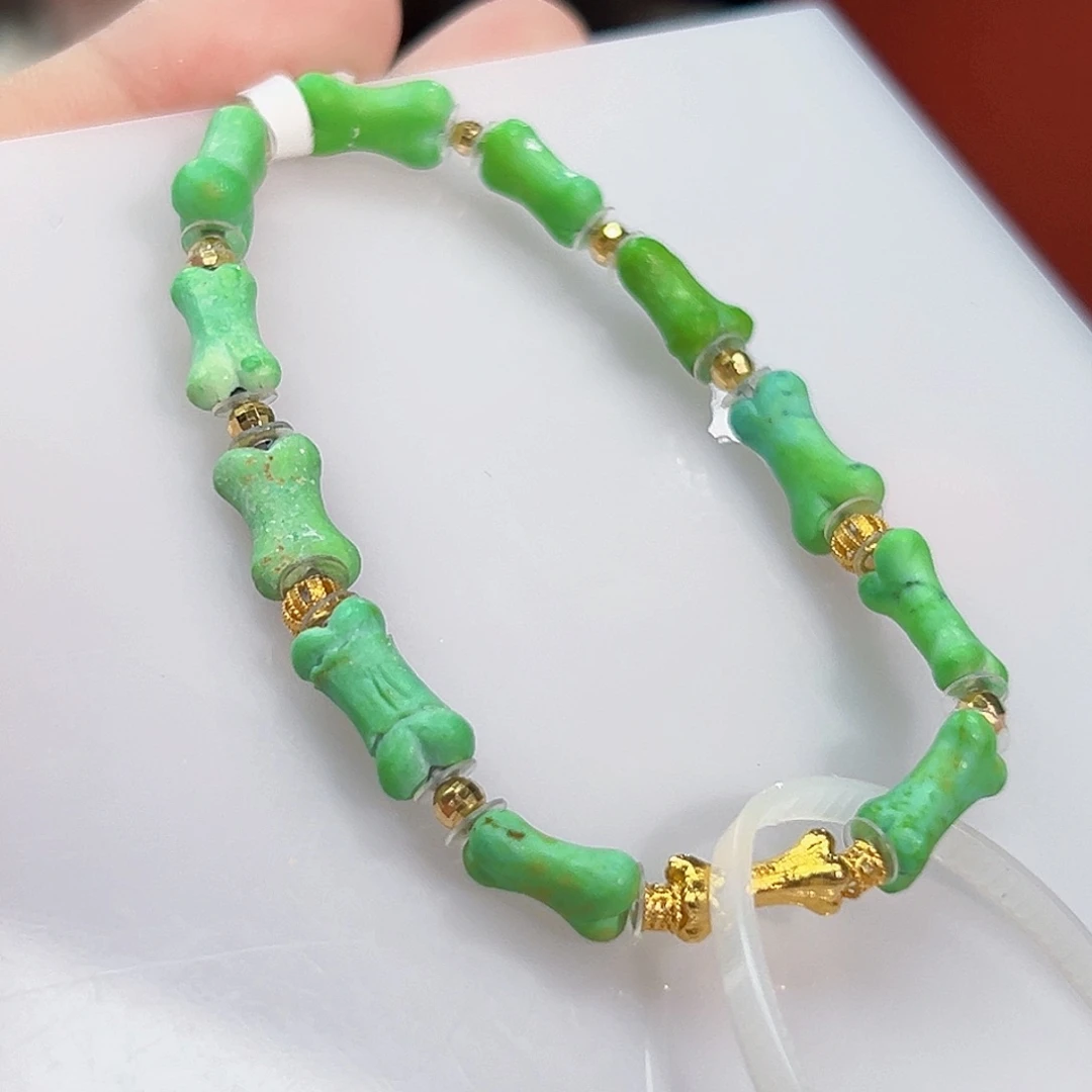 绿松石珠宝奇石18K金镶嵌