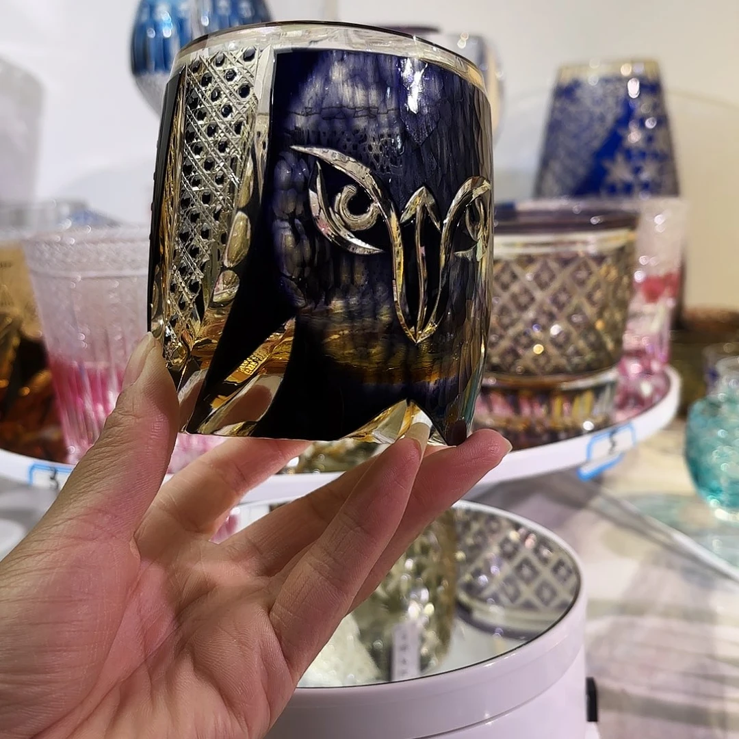 平底款水晶玻璃猫头鹰