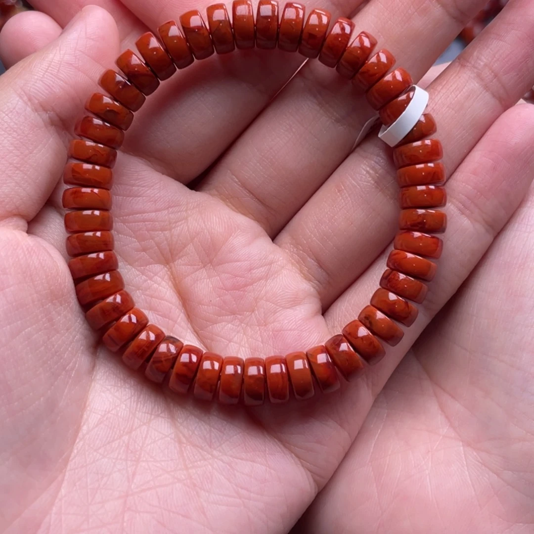 未镶嵌南红玛瑙珠宝奇石药片8.5mm