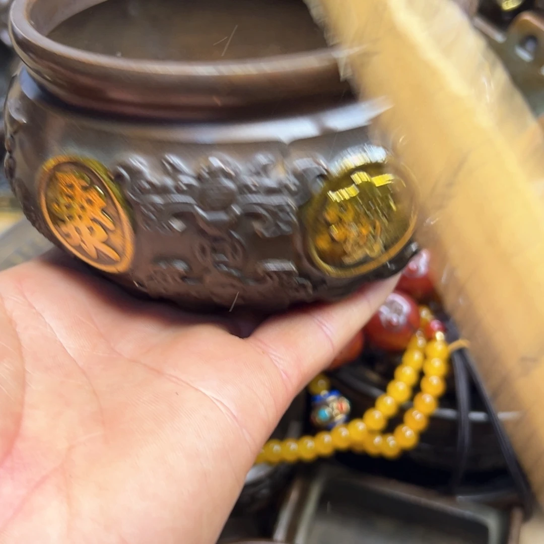 铜摆件欢迎欢迎你