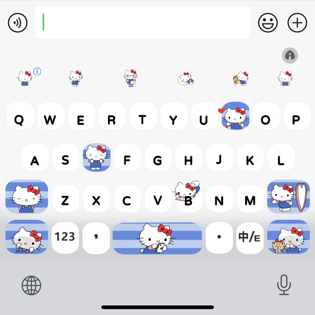 又是Kitty/ios苹果安卓百度输入法键盘皮肤美化可爱素材白