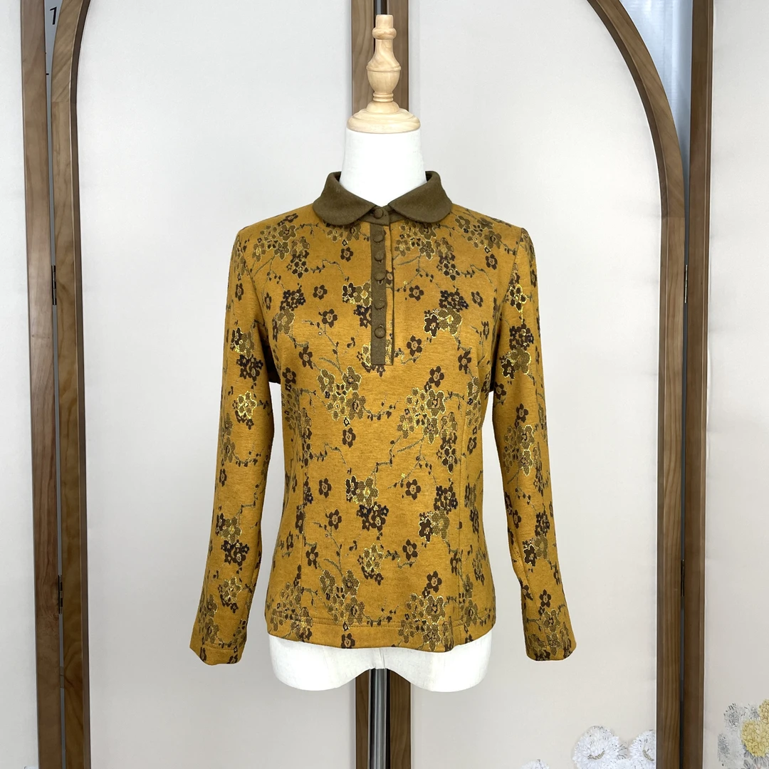 秋冬貂绒短款时尚衬衫领上衣042