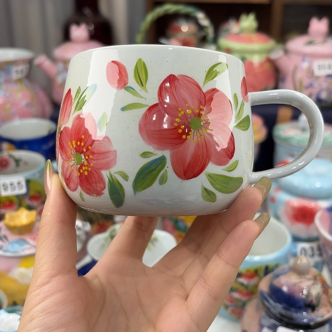瓷片景德镇手绘高温釉下彩陶瓷茶具