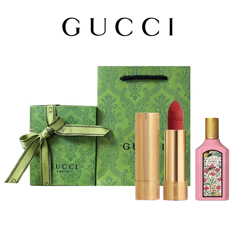 【双11礼盒装】GUCCI/古驰金管口红505+绮梦栀子5ml 组合