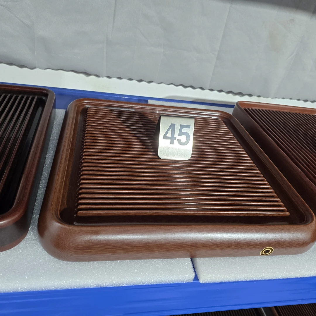博观40×40×5电木茶盘排水整块家用客厅办公室茶台