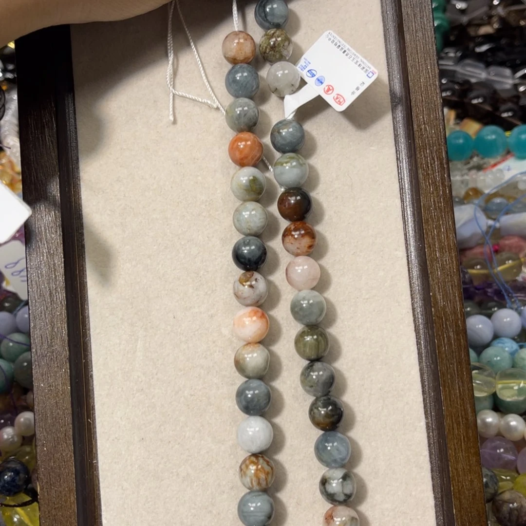 玛瑙/玉髓散珠莫奈鹰眼石卡10