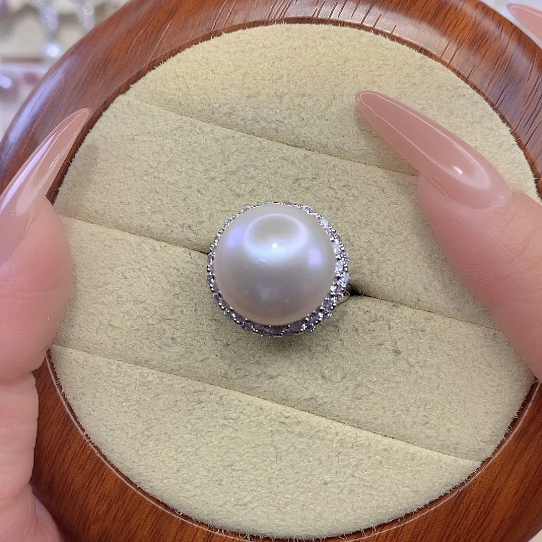 合金戒指淡水珍珠F
